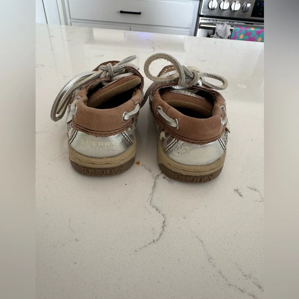 Sperry Top-Sider BLUEFISH Boat Shoe - Toddler / Little Kid - Tan SIZE 7